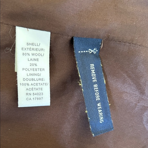 Banana Republic Brown Tweed Tailored Frock Coat size XS - Picture 15 of 16